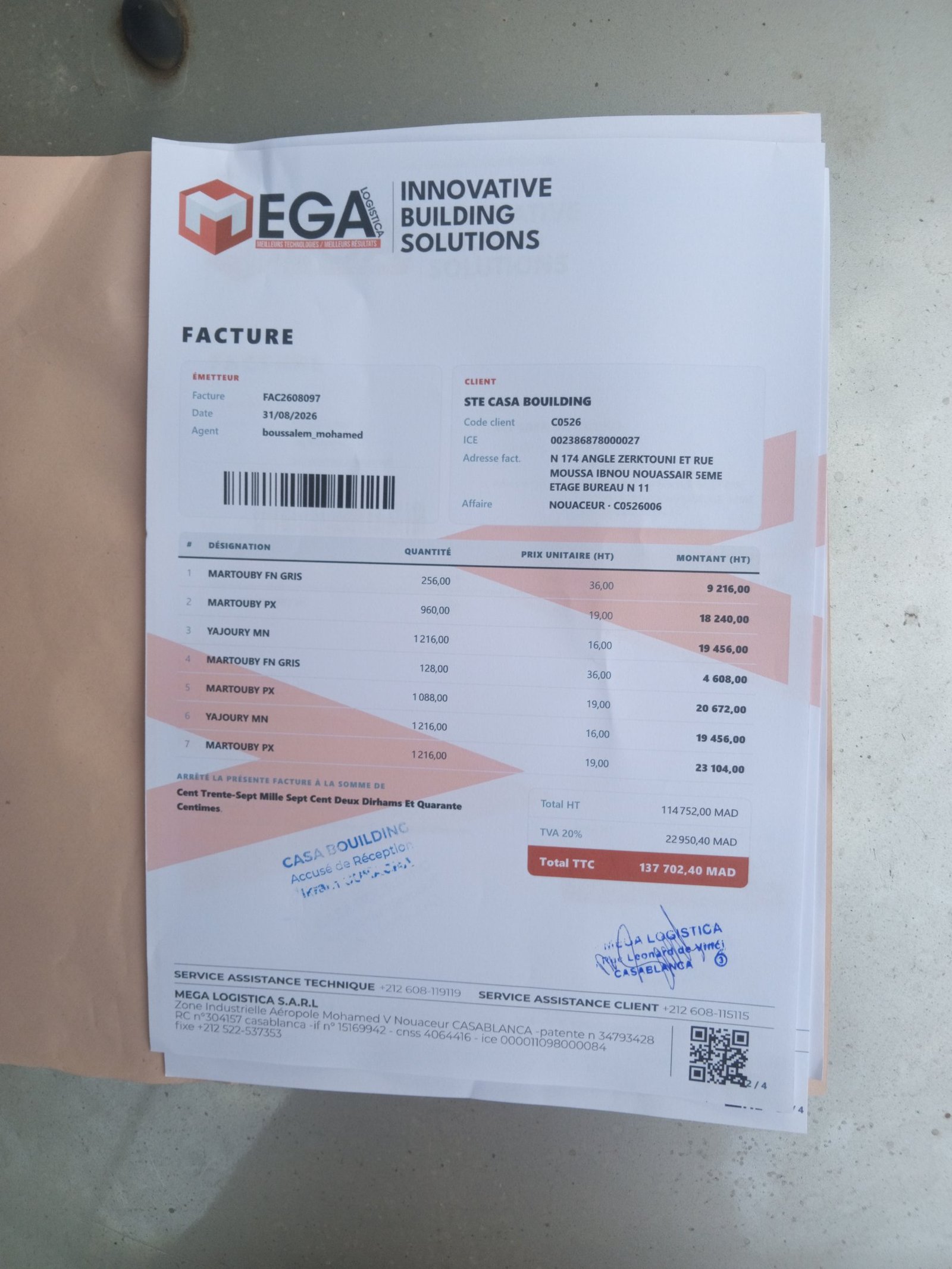 Image facture