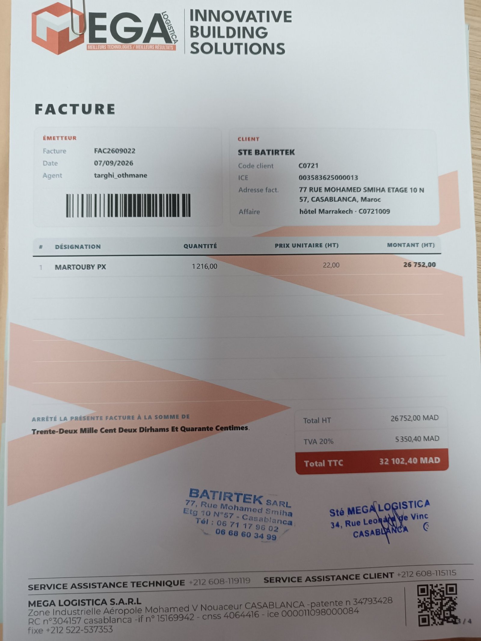 Image facture