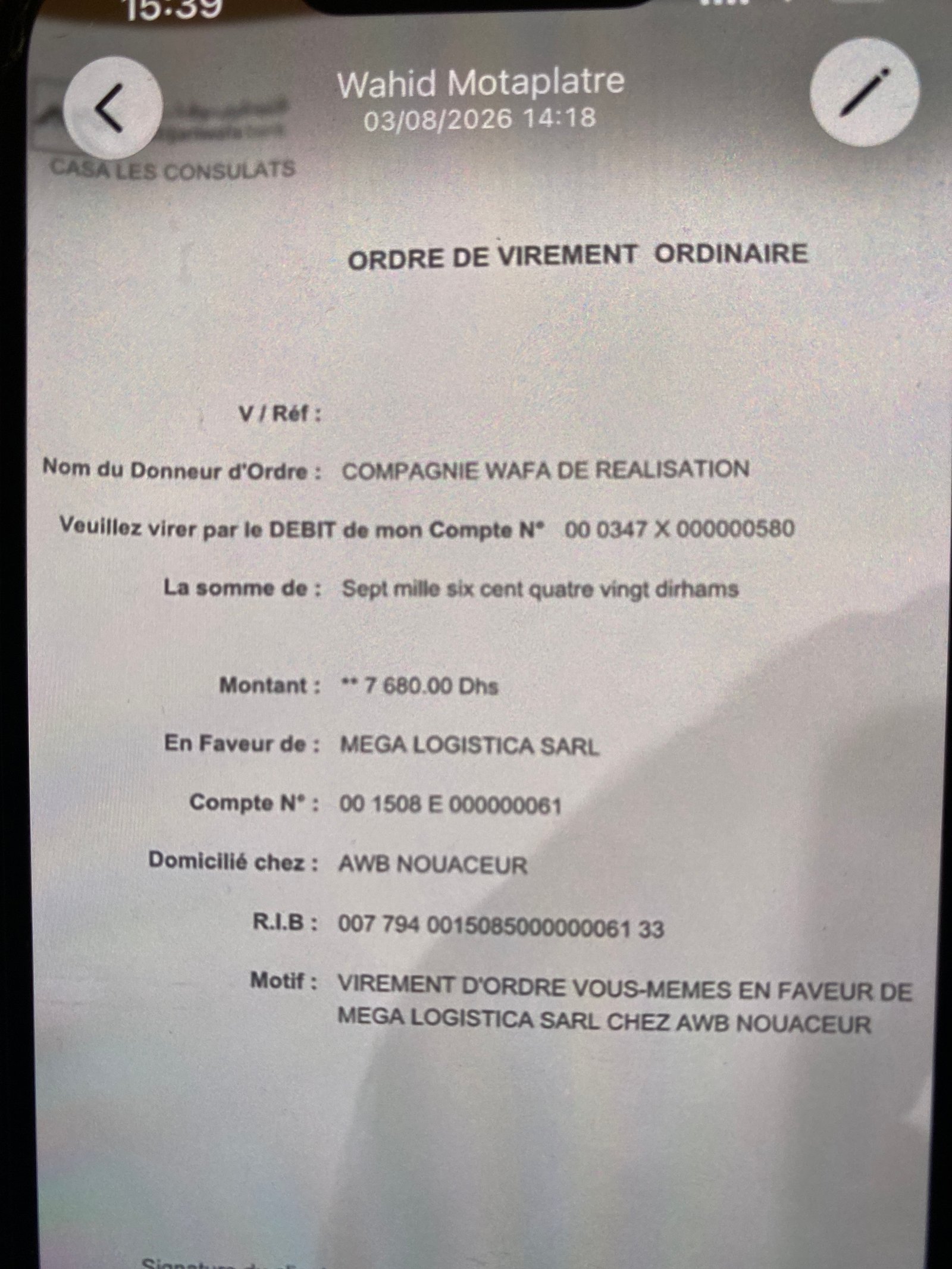 Justificatif
