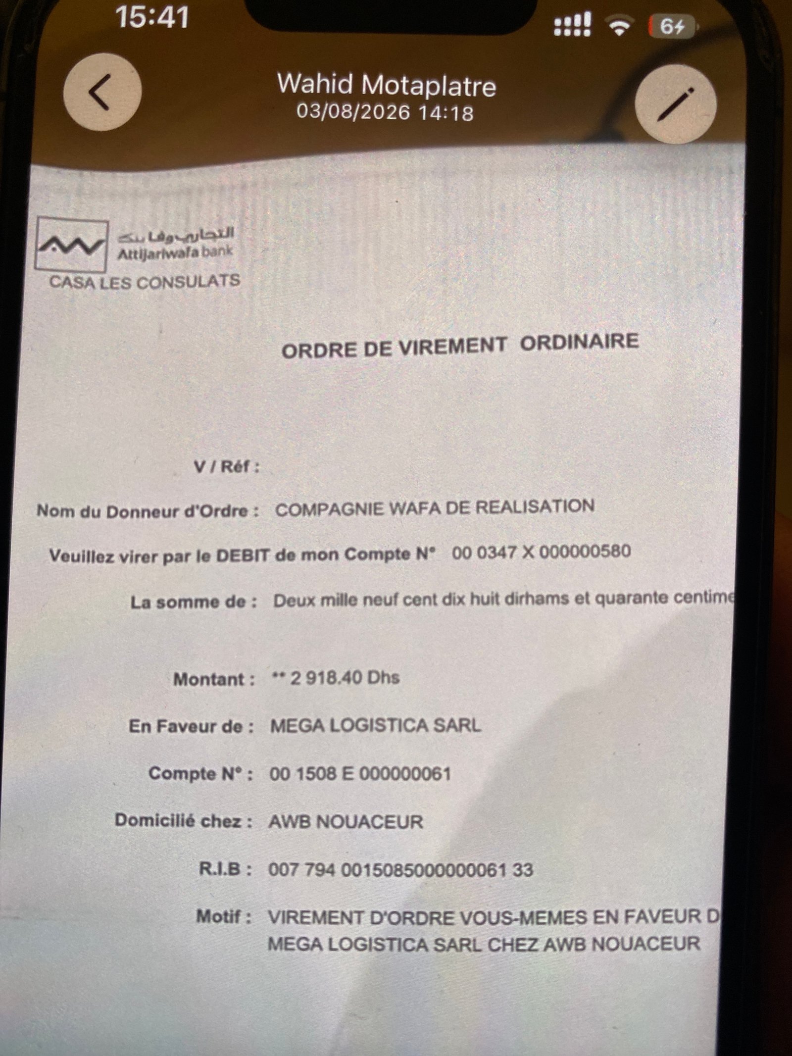 Justificatif